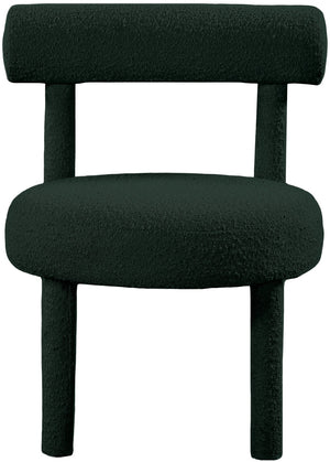 Parlor Boucle Fabric / Solid Wood / Foam Contemporary Green Boucle Fabric Accent Chair - 23.5" W x 22.5" D x 30" H