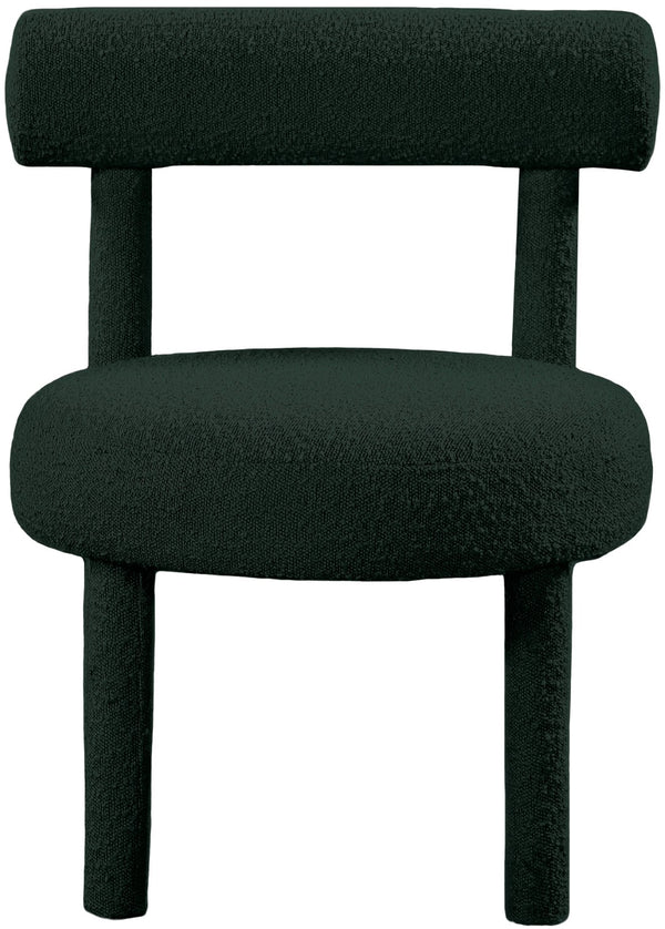 Parlor Boucle Fabric / Solid Wood / Foam Contemporary Green Boucle Fabric Accent Chair - 23.5" W x 22.5" D x 30" H