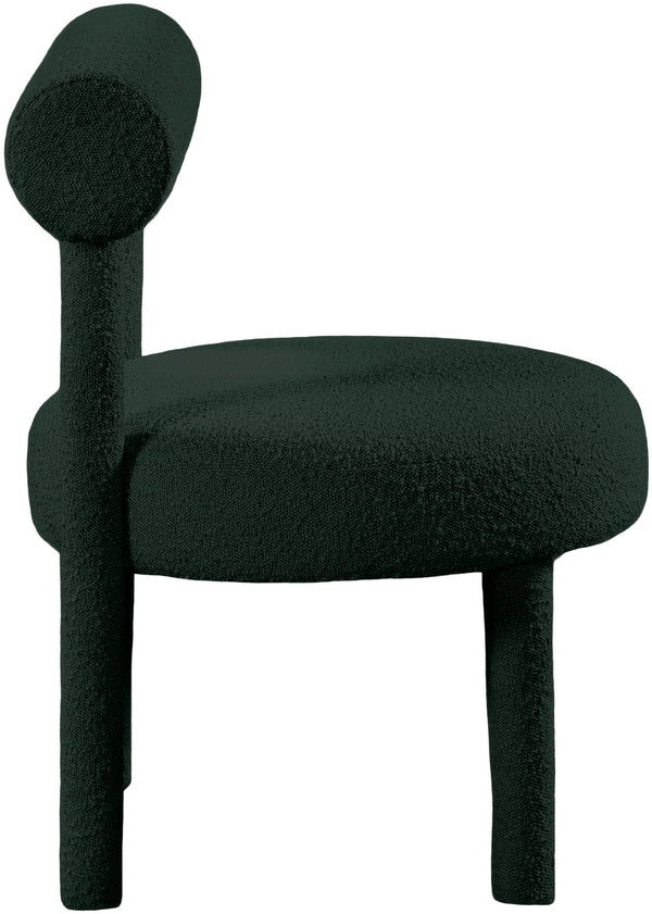 Parlor Boucle Fabric / Solid Wood / Foam Contemporary Green Boucle Fabric Accent Chair - 23.5" W x 22.5" D x 30" H
