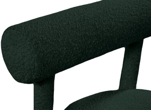 Parlor Boucle Fabric / Solid Wood / Foam Contemporary Green Boucle Fabric Accent Chair - 23.5" W x 22.5" D x 30" H