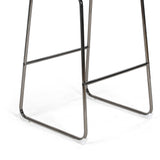 Cedric Modern Microfiber Bar Stool, Slate and Black Noble House