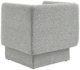 Vera Boucle Fabric / Wood / Foam Contemporary Grey Boucle Fabric Accent Chair - 31" W x 27" D x 29" H