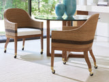Palm Desert Dorian Woven Arm Chair With Casters