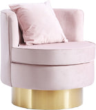 Kendra Velvet / Engineered Wood / Foam Contemporary Pink Velvet Accent Chair - 29" W x 29" D x 29" H