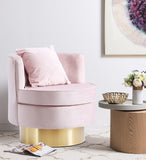 Kendra Velvet / Engineered Wood / Foam Contemporary Pink Velvet Accent Chair - 29" W x 29" D x 29" H