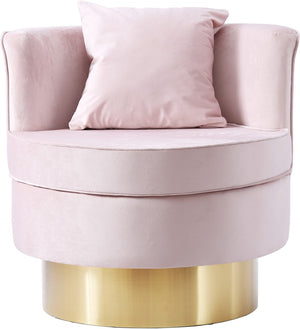 Kendra Velvet / Engineered Wood / Foam Contemporary Pink Velvet Accent Chair - 29" W x 29" D x 29" H