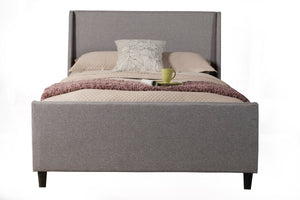 Alpine Furniture Amber California King Upholstered Bed, Grey Linen 1094CK Grey Linen Poplar Solids 77 x 92 x 50