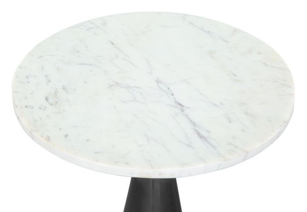 Zuo Modern Tim Marble, MDF, Iron Modern Commercial Grade Side Table White, Black Marble, MDF, Iron