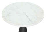 Zuo Modern Tim Marble, MDF, Iron Modern Commercial Grade Side Table White, Black Marble, MDF, Iron