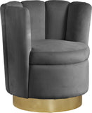 Lily Velvet / Engineered Wood / Steel Contemporary Grey Velvet Accent Chair - 30" W x 27" D x 31" H