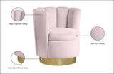 Lily Velvet / Engineered Wood / Steel Contemporary Pink Velvet Accent Chair - 30" W x 27" D x 31" H