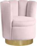 Lily Velvet / Engineered Wood / Steel Contemporary Pink Velvet Accent Chair - 30" W x 27" D x 31" H