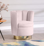 Lily Velvet / Engineered Wood / Steel Contemporary Pink Velvet Accent Chair - 30" W x 27" D x 31" H