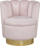 Lily Velvet / Engineered Wood / Steel Contemporary Pink Velvet Accent Chair - 30" W x 27" D x 31" H