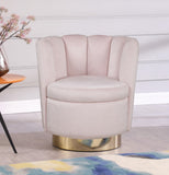 Lily Velvet / Engineered Wood / Steel Contemporary Pink Velvet Accent Chair - 30" W x 27" D x 31" H