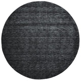 Luna Hand Woven Marled Wool Rug, Black/Dark Gray, 8ft x 8ft Round