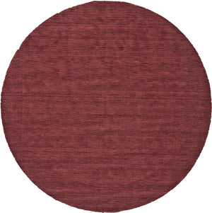 Luna Hand Woven Marled Wool Rug, Deep/Bright Red, 8ft x 8ft Round