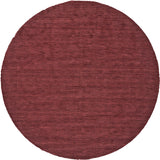 Luna Hand Woven Marled Wool Rug, Deep/Bright Red, 8ft x 8ft Round