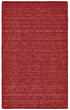 Luna Hand Woven Marled Wool Rug, Deep/Bright Red, 9ft-6in x 13ft-6in Area Rug