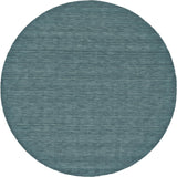 Luna Hand Woven Marled Wool Rug, Teal Blue/Green, 8ft x 8ft Round