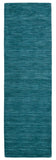 Luna Hand Woven Marled Wool Rug, Teal Blue/Green, 2ft - 6in x 8ft, Runner