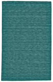Luna Hand Woven Marled Wool Rug, Teal Blue/Green, 9ft-6in x 13ft-6in Area Rug