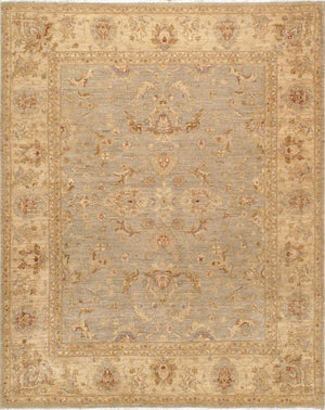 Pasargad Denver Hand-Knotted Ivory Wool Area Rug 57942 8x10-PASARGAD