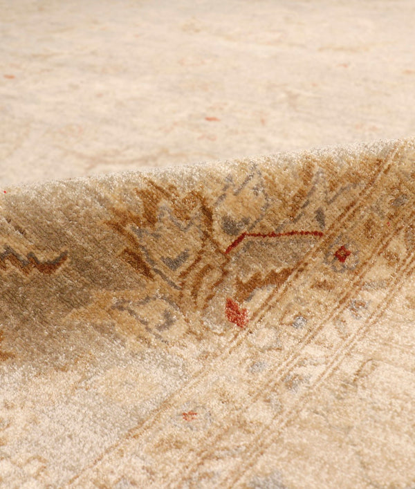 Pasargad Denver Hand-Knotted Ivory Wool Area Rug 57942 8x10-PASARGAD