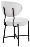 Allure Boucle Fabric / Iron / Foam Contemporary Cream Boucle Fabric Dining Chair - 20.5" W x 23" D x 34" H