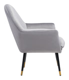 English Elm EE2811 100% Polyester, Plywood, Steel Modern Commercial Grade Accent Chair Gray, Black, Gold 100% Polyester, Plywood, Steel