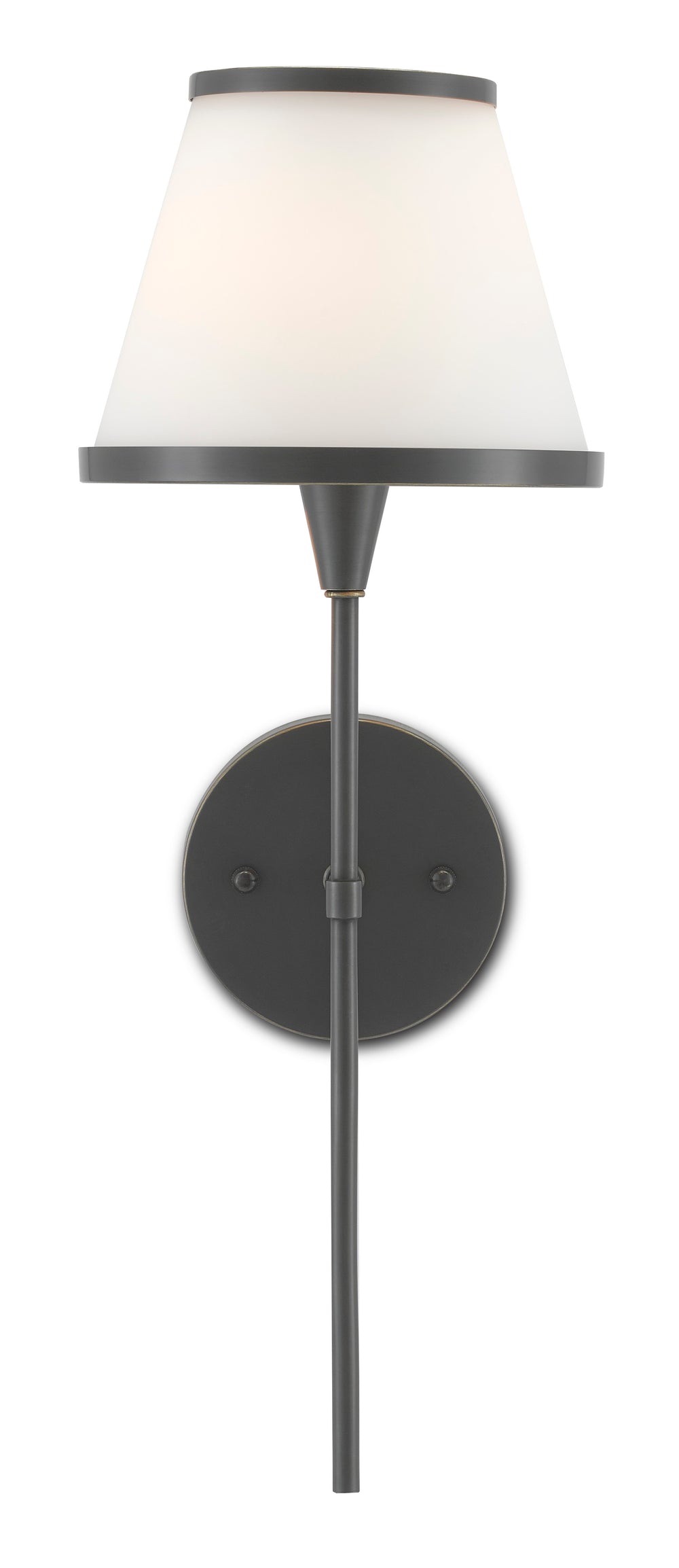 Brimsley Bronze Wall Sconce - Elegant Opaque Glass Shade Lighting for Sophisticated Spaces