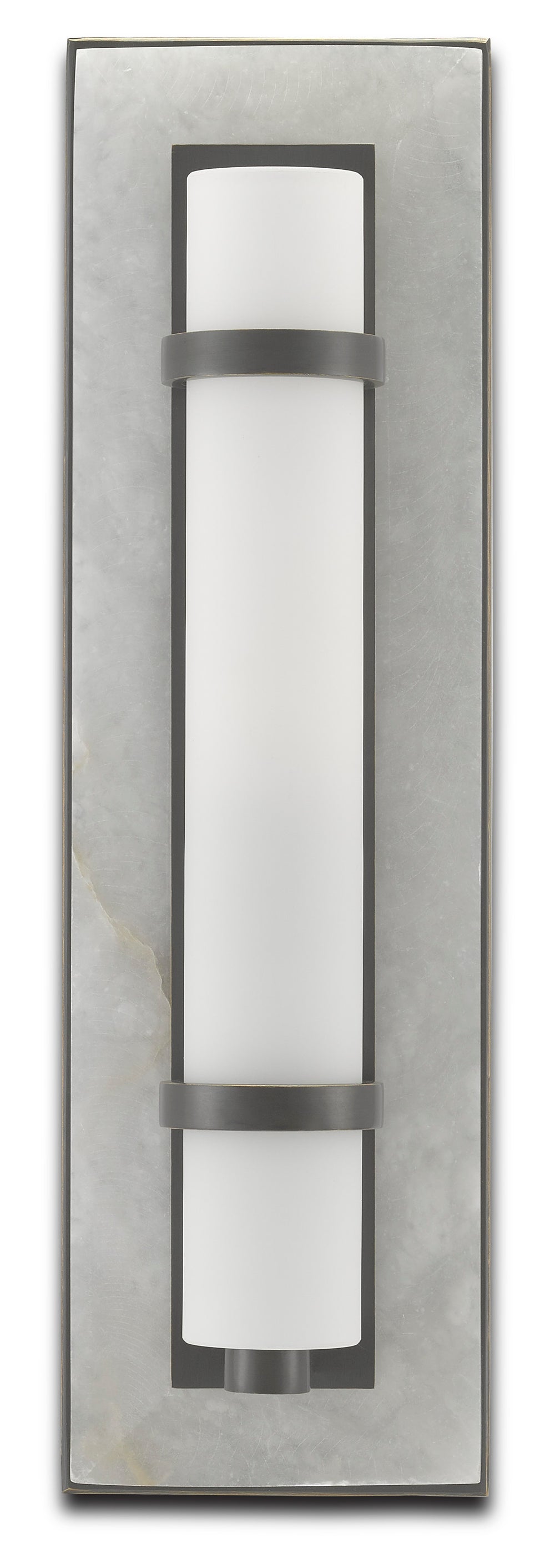 Bruneau Bronze Wall Sconce: Elegant Alabaster & Opaque Glass Design for Sophisticated Spaces