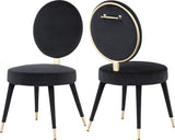Brandy Velvet Contemporary Dining Chair - Set of 2