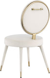 Brandy Velvet / Engineered Wood / Iron / Foam Contemporary Cream Velvet Dining Chair - 19" W x 23" D x 35.5" H