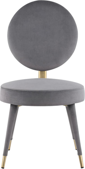 Brandy Velvet / Engineered Wood / Iron / Foam Contemporary Grey Velvet Dining Chair - 19" W x 23" D x 35.5" H