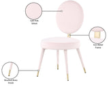 Brandy Velvet / Engineered Wood / Iron / Foam Contemporary Pink Velvet Dining Chair - 19" W x 23" D x 35.5" H