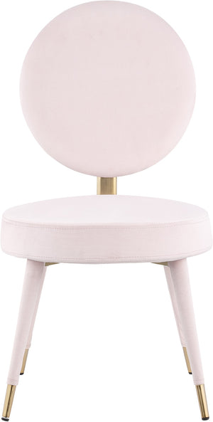 Brandy Velvet / Engineered Wood / Iron / Foam Contemporary Pink Velvet Dining Chair - 19" W x 23" D x 35.5" H