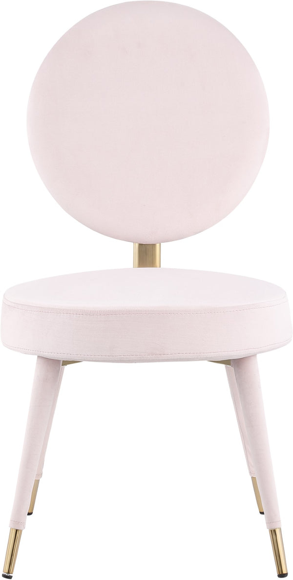Brandy Velvet / Engineered Wood / Iron / Foam Contemporary Pink Velvet Dining Chair - 19" W x 23" D x 35.5" H