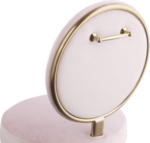 Brandy Velvet / Engineered Wood / Iron / Foam Contemporary Pink Velvet Dining Chair - 19" W x 23" D x 35.5" H