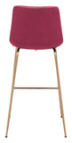 English Elm EE2713 100% Polyester, Plywood, Steel Modern Commercial Grade Bar Chair Red, Gold 100% Polyester, Plywood, Steel