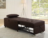 Hidalgo Contemporary Sofa Bed Brown Fabric(#AF05-36) 58245-ACME