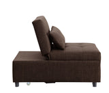 Hidalgo Contemporary Sofa Bed Brown Fabric(#AF05-36) 58245-ACME