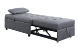 Hidalgo Contemporary Sofa Bed Gray Fabric(#AF05-27) 58247-ACME