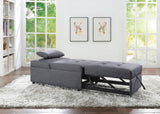 Hidalgo Contemporary Sofa Bed Gray Fabric(#AF05-27) 58247-ACME