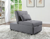 Hidalgo Contemporary Sofa Bed Gray Fabric(#AF05-27) 58247-ACME