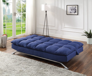 Petokea Contemporary Adjustable Sofa Blue Fabric(#BK004) 58255-ACME