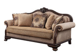 Chateau De Ville Transitional Sofa with 5 Pillows Padded Frame: 1627-1, Seat Cushion & Pillow1: 8009, Pillow2: 1627-2, Espresso Leg 58265-ACME