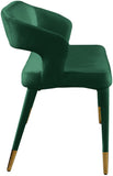 Destiny Velvet / Plywood / Stainless Steel / Foam Contemporary Green Velvet Bench - 58.5" W x 21" D x 30" H