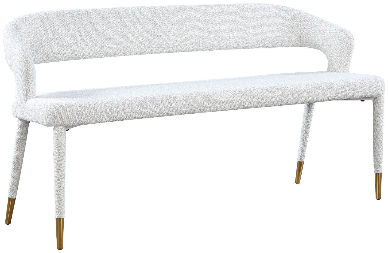 Destiny Cream Boucle Upholstered Bench - Thumbnail 2