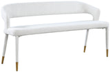 Destiny Boucle Fabric Contemporary Bench